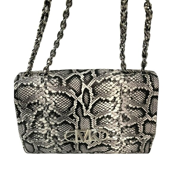 Michael Kors $558 Embossed Leather Snake XL Crossbody Bag NWT - Picture 8 of 11